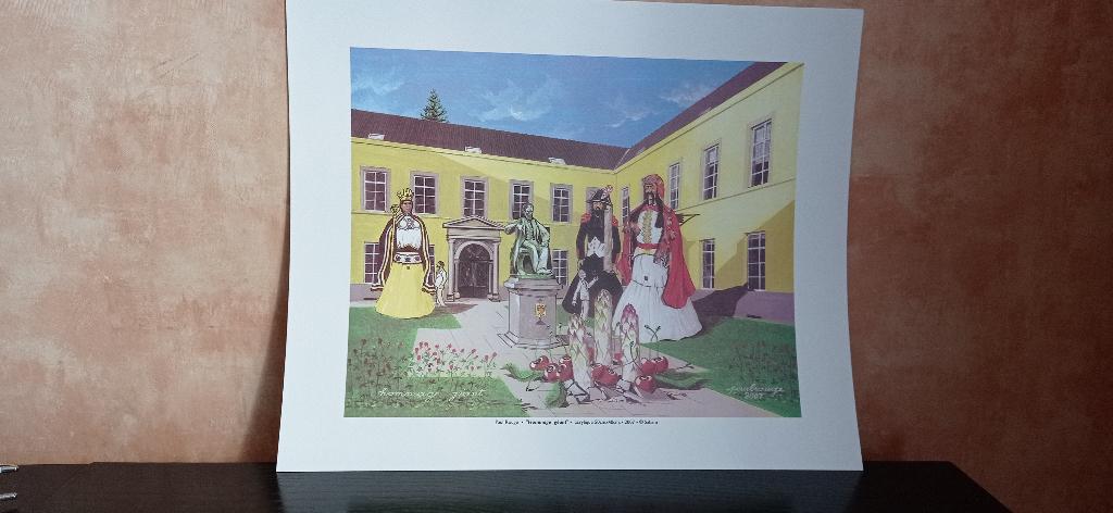 Représentation d'un tableau de Paul Rouge-Géants Ath, Enlèvement