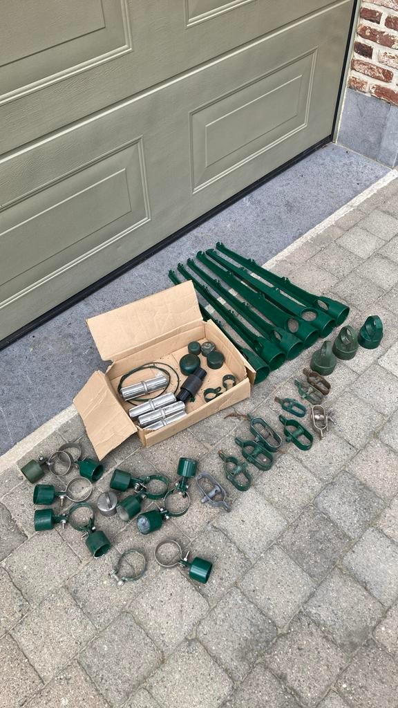 Lot tuinafsluiting onderdelen, Ophalen, Zo goed als nieuw