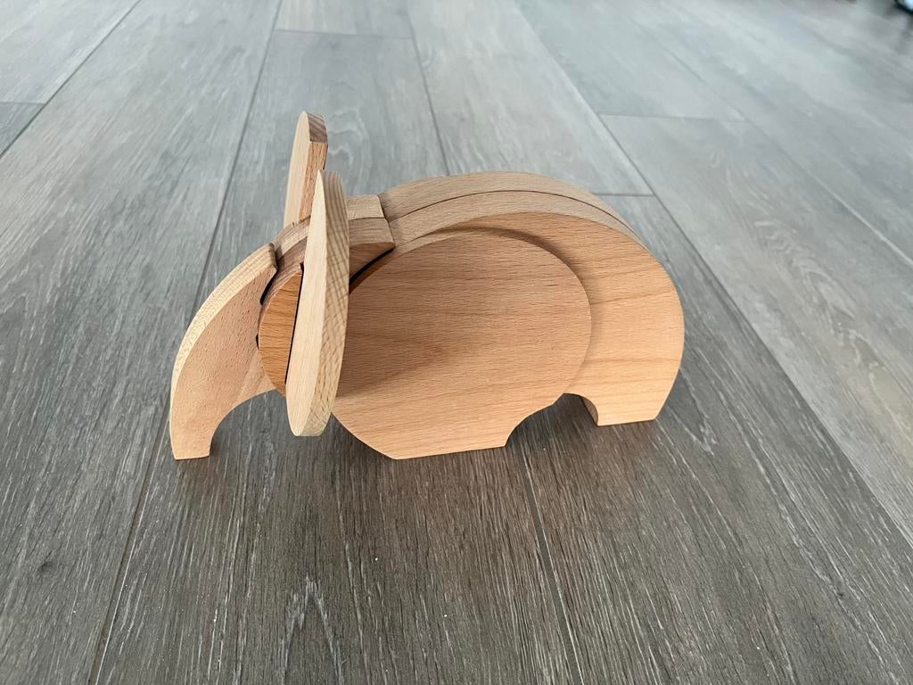 Wodibow Olaf-natuurlijk houten speelgoed puzzel met magneten, Kinderen en Baby's, Ophalen of Verzenden, Nieuw