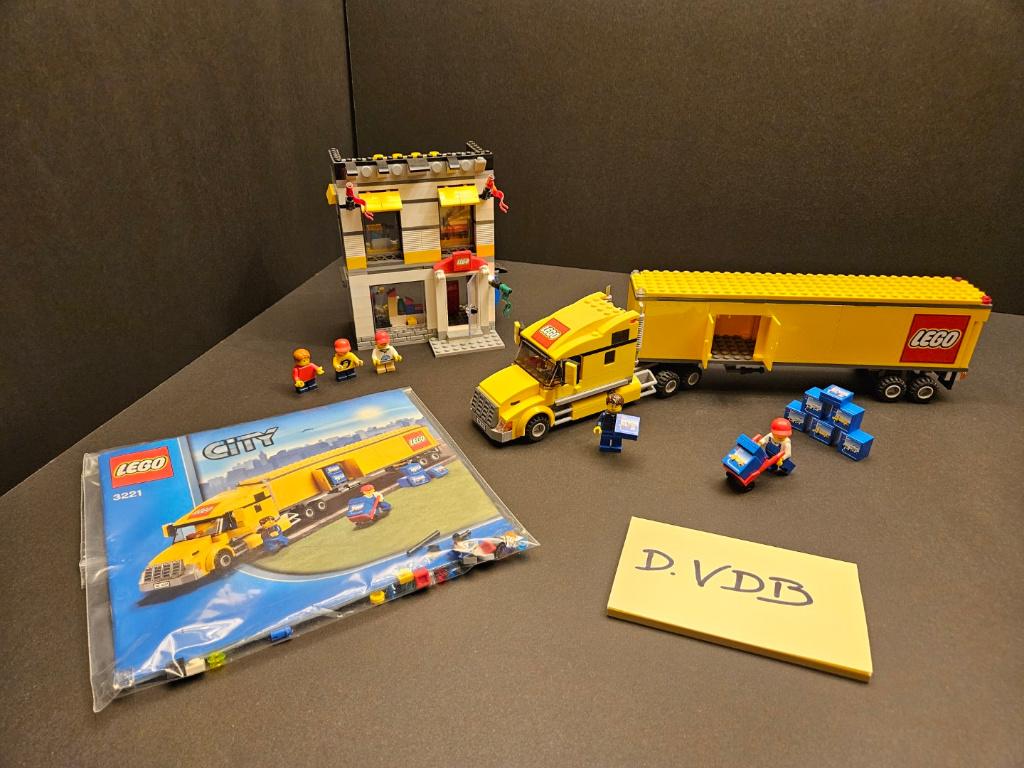 LEGO Town 3221 LEGO truck met extra set 40305 in topstaat!!!, Kinderen en Baby's, Ophalen of Verzenden, Zo goed als nieuw, Complete set