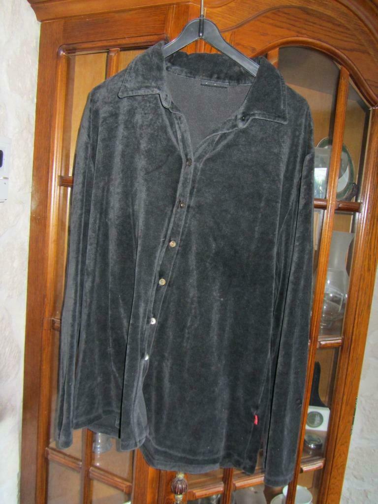 Chemisier velours noire longue manche Jackpot, Kleding | Dames, Ophalen of Verzenden, Gedragen, Maat 42/44 (L), Zwart