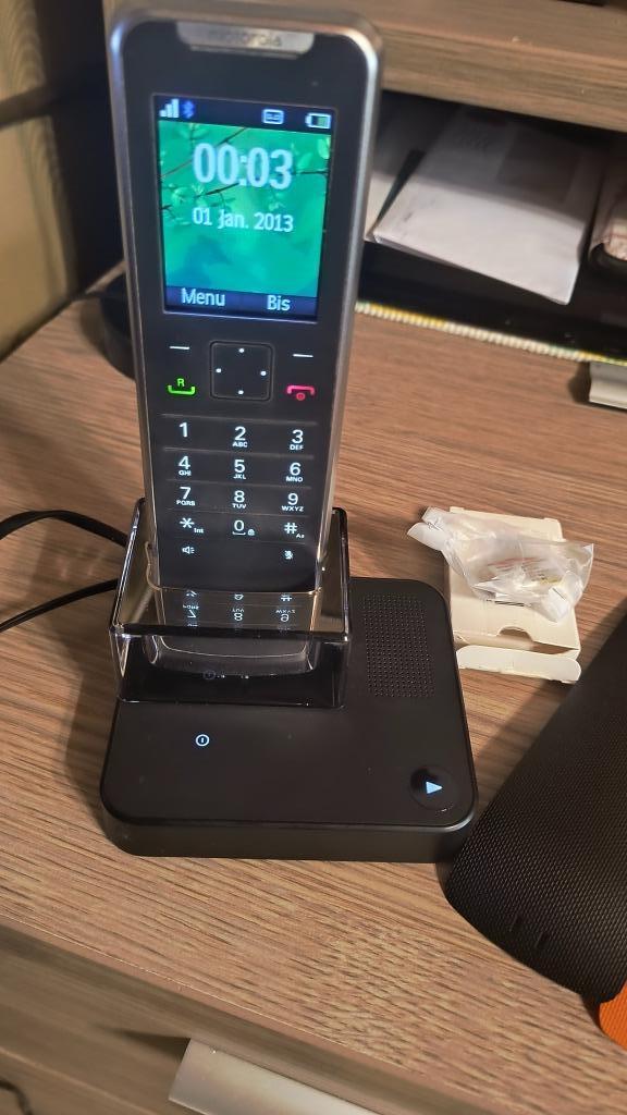 Téléphone fixe main libre motorala, Télécoms, Enlèvement ou Envoi, Comme neuf, 1 combiné