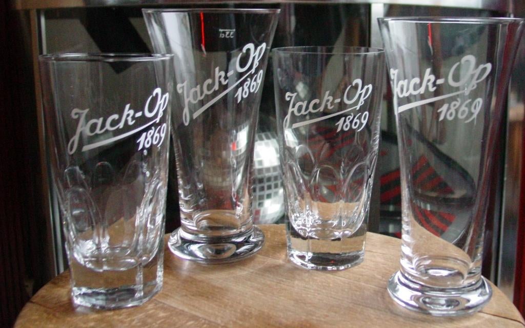 4 JACK-OP GLAZEN, Ophalen of Verzenden