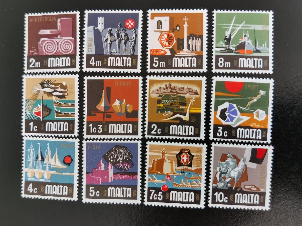 Malte 1973 - motifs locaux **, Enlèvement ou Envoi, Malte, Non oblitéré