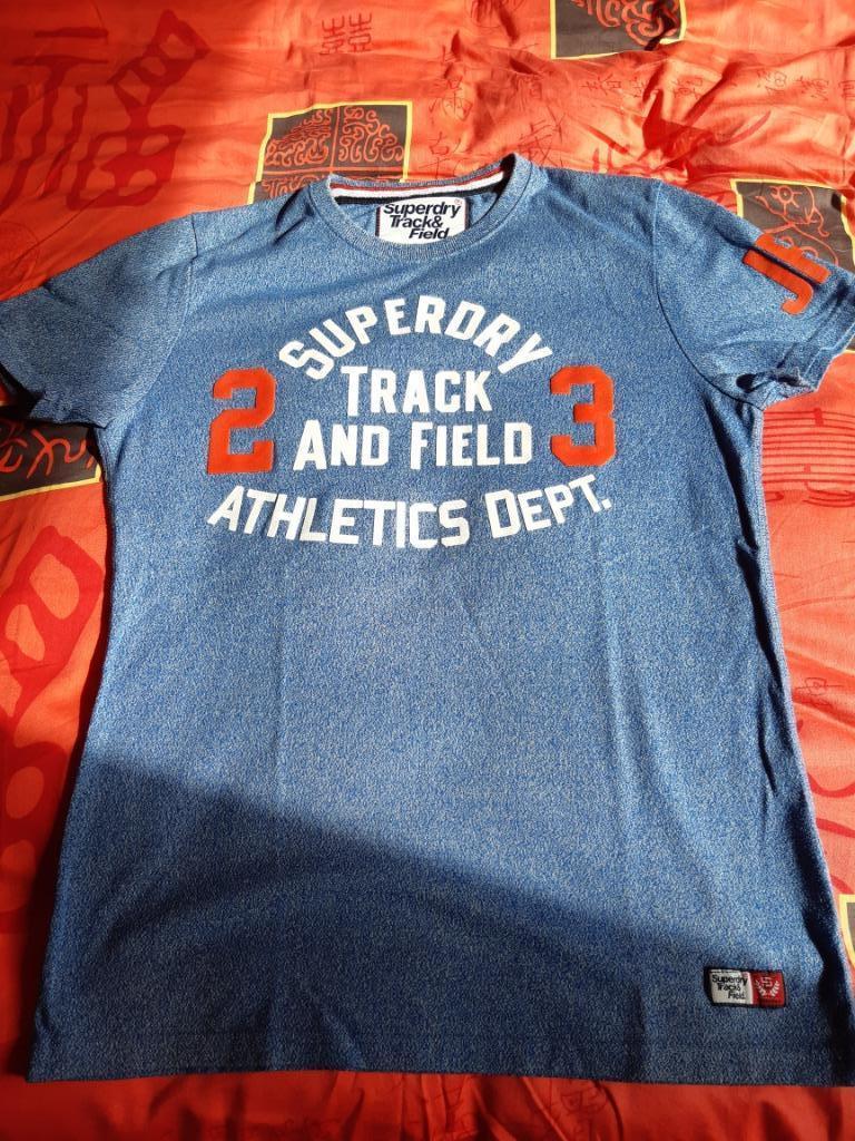 T-shirt SuperDry L, Taille 52/54 (L), Enlèvement, Porté, Bleu