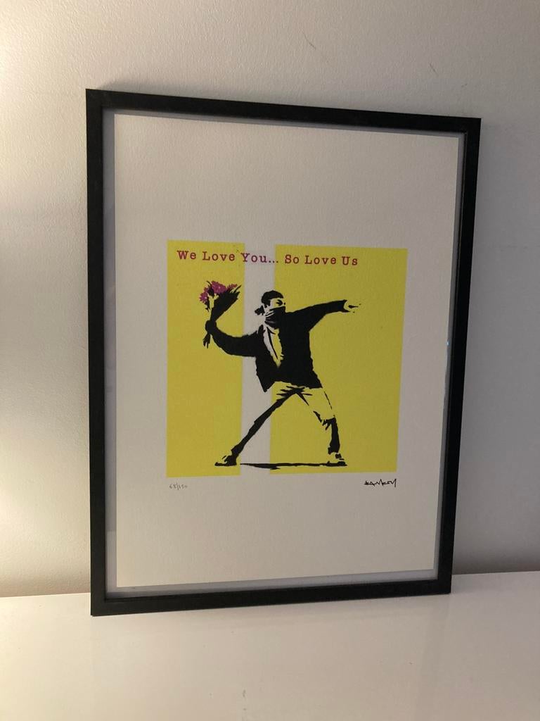 BANKSY : lithographie encadrée et numérotée avec certificat