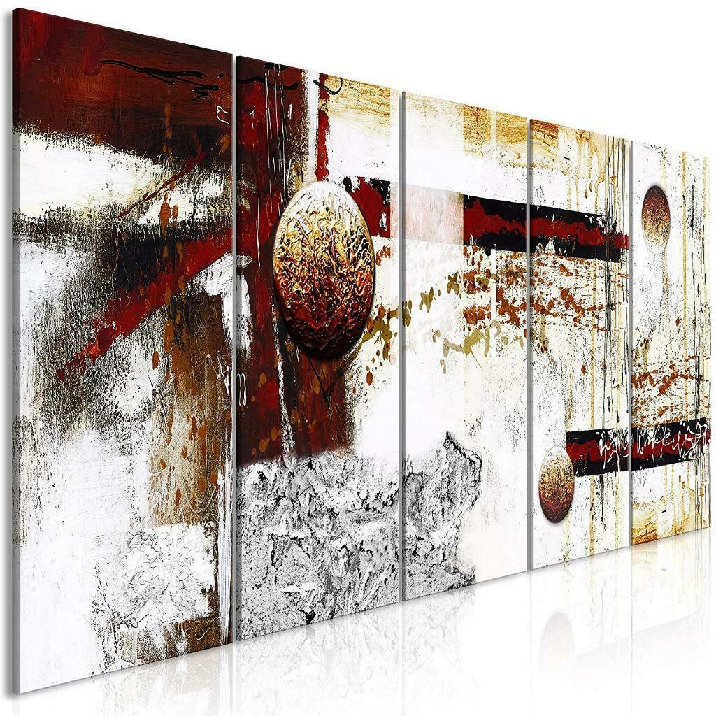 5 Delig schilderij op canvas Abstract Aarde 240 x 90 cm, Verzenden