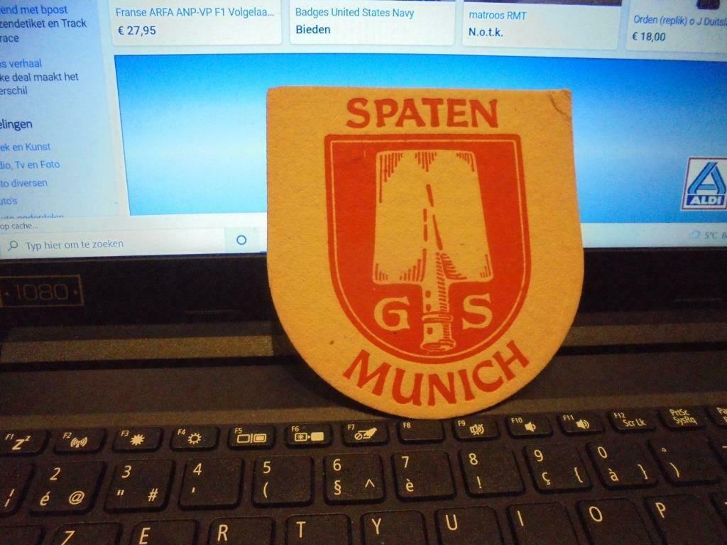 Spaten Munich, Verzamelen, Biermerken, Ophalen of Verzenden, Zo goed als nieuw, Viltje(s)