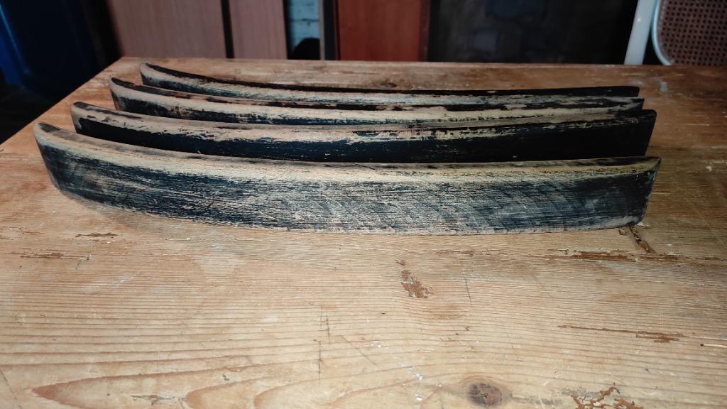 4 accoudoirs en bois pour fauteuil tubulaire moderniste, Antiek en Kunst, Antiek | Meubels | Tafels, Ophalen