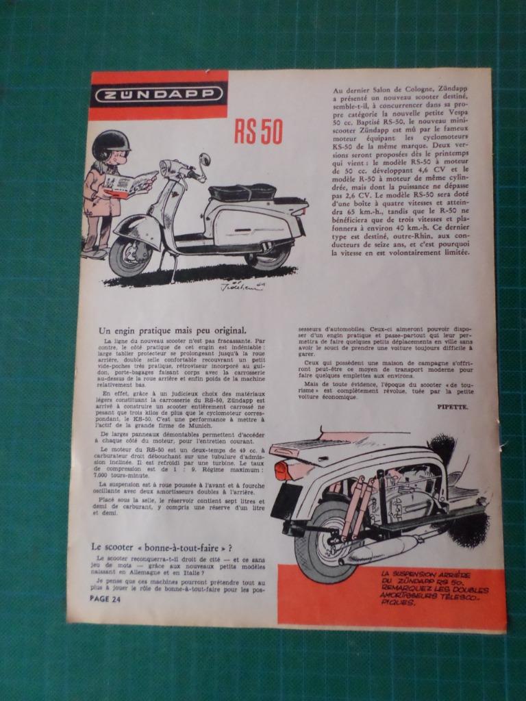 Zündapp RS 50 - article illustré - 1965, Verzamelen, Ophalen of Verzenden, Gebruikt, Overige typen