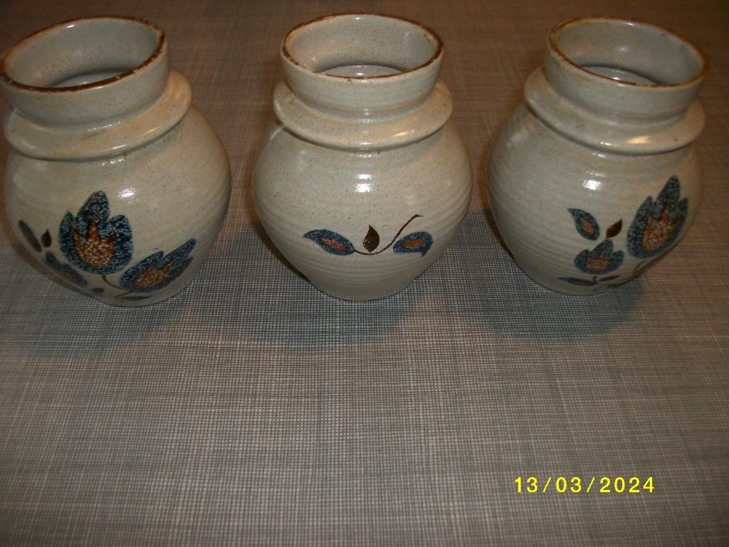 Sologne - Faience de St. Amand - 3 potjes, Enlèvement ou Envoi
