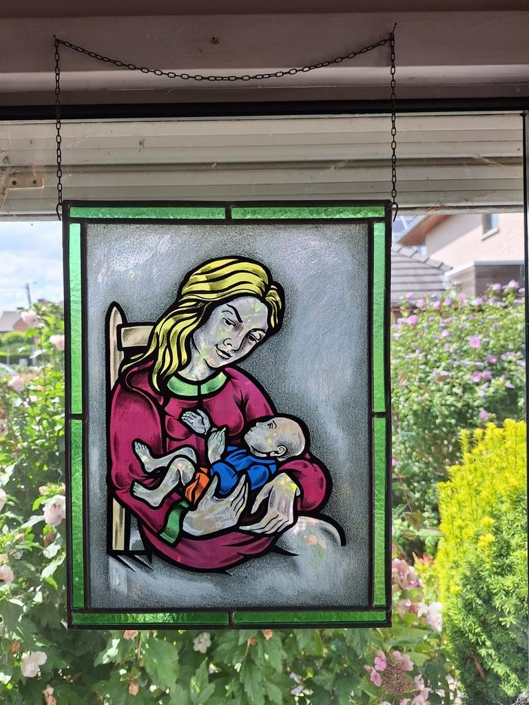 Glasraam 1 loden omkadering, Ophalen, Zo goed als nieuw