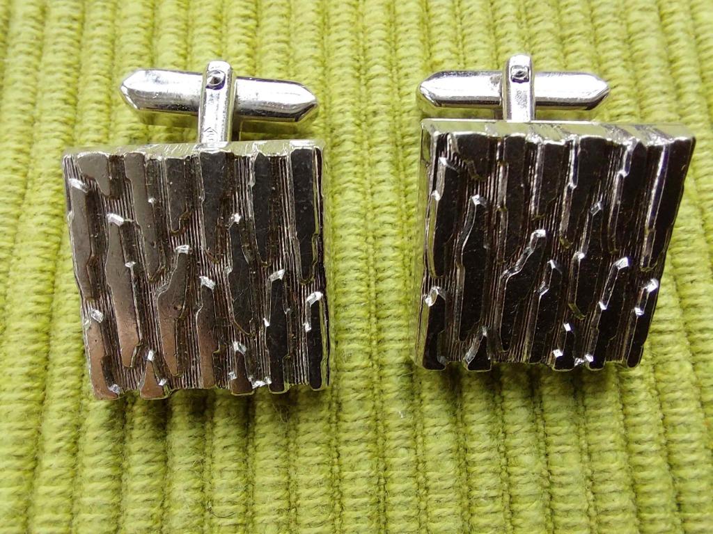 boutons de manchette vintage couleur argent, Enlèvement ou Envoi, Comme neuf