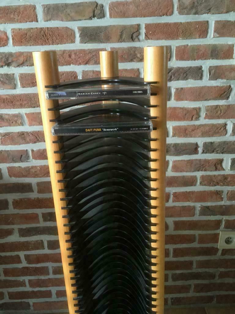 Porte-CD design, 25 à 75 disques, Comme neuf, Enlèvement, Bois