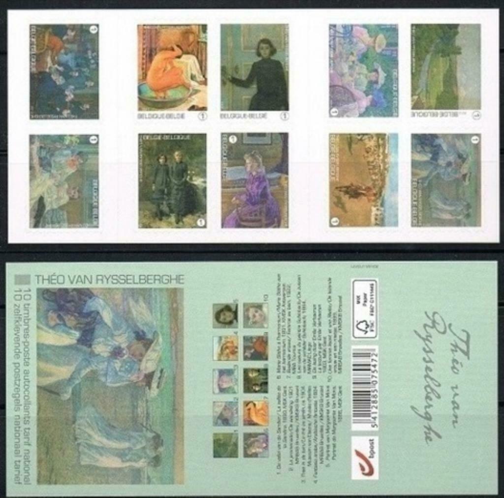 B138 Timbres Théo Van Rysselberghe, Enlèvement ou Envoi, Timbre-poste, Autocollant
