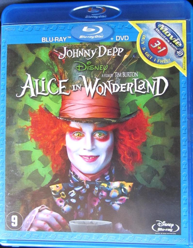 DUBBELE DVD BLU-RAY DISNEY- ALICE IN WONDERLAND (JOHNNY DEPP, Cd's en Dvd's, Dvd's | Actie, Zo goed als nieuw, Overige genres