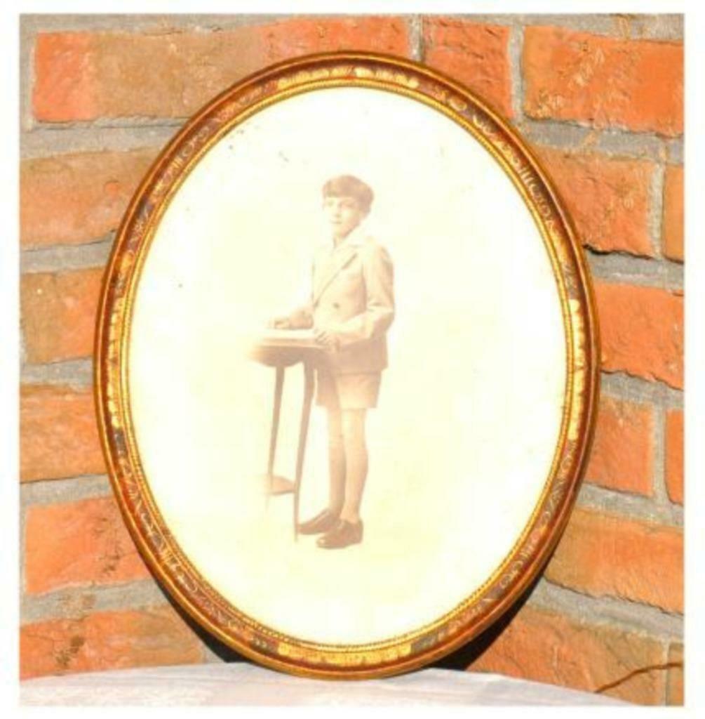 § petit cadre bois couleur bronze doré photo adolescent, Minder dan 50 cm, Gebruikt, Ophalen of Verzenden, Minder dan 50 cm