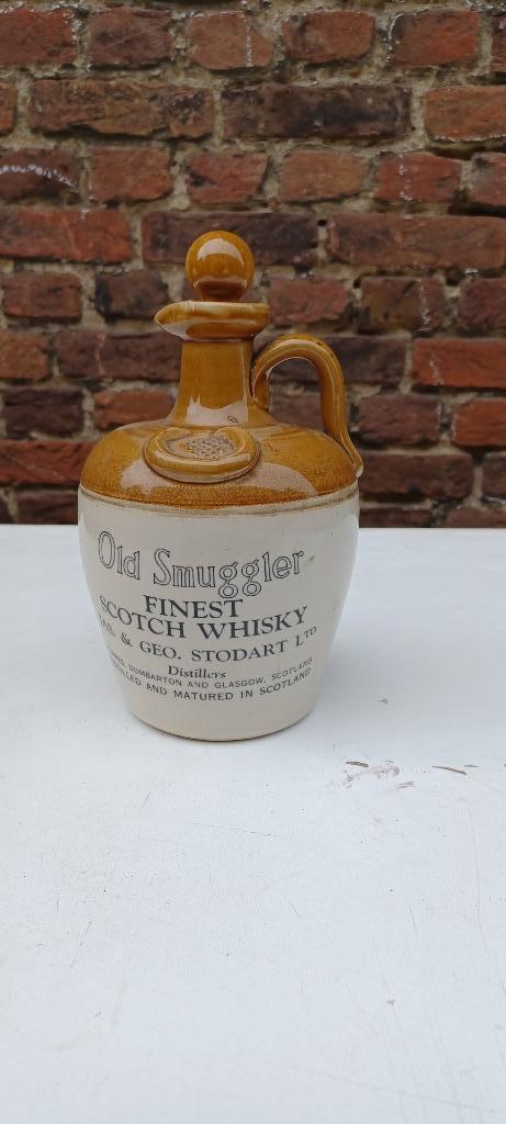Whiskyfles Old Smuggler aardewerk, Verzamelen, Ophalen, Gebruikt, Overige typen