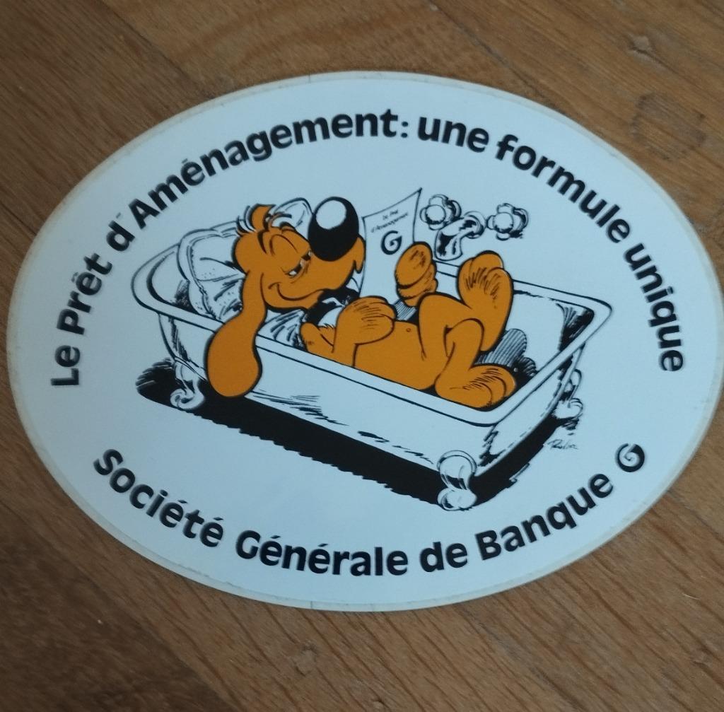 Autocollant Boule et Bill Société Générale de Banque, Envoi, Autres personnages, Comme neuf, Image, Affiche ou Autocollant