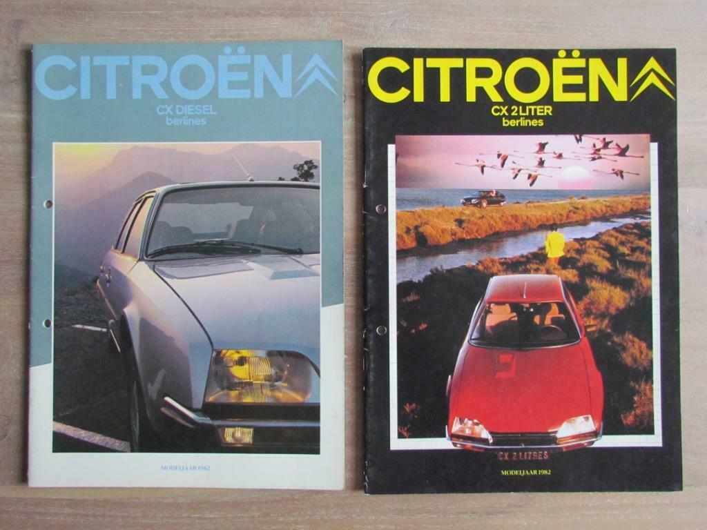Folders Citroen CX diesel en benzine  1982, Ophalen of Verzenden, Gelezen, Citroën