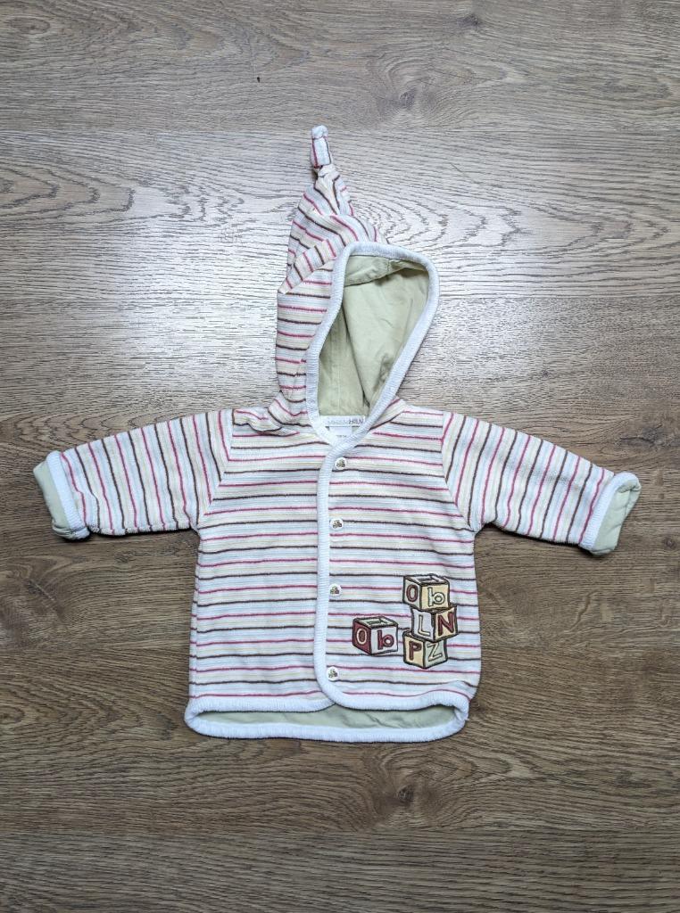 Kleine jas met capuchon 56, Kinderen en Baby's, Babykleding | Maat 56, Ophalen of Verzenden, Zo goed als nieuw, Jongetje of Meisje