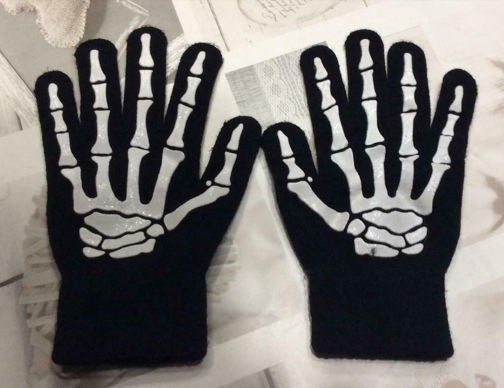 Nieuwe zwarte,gebreide Helloween handschoenen., Ophalen of Verzenden, Handschoenen