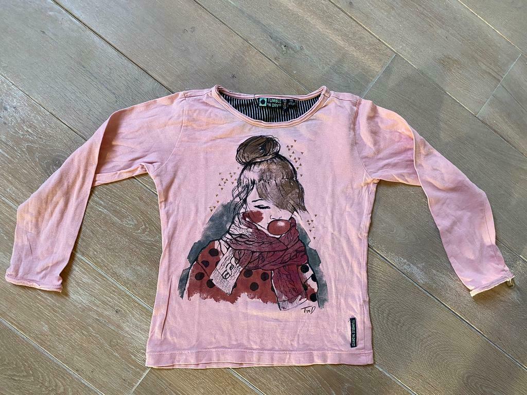 T-shirt / Longsleeve van Tumble ‘N Dry maat 110, Gebruikt, Meisje, Ophalen of Verzenden, Shirt of Longsleeve