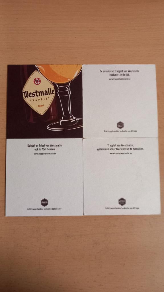 Westmalle, patins en feutre (724), Collections, Marques de bière, Enlèvement ou Envoi, Sous-bock