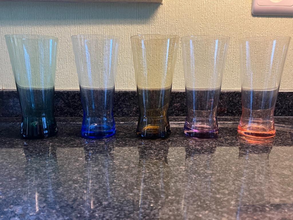 Gekleurde glazen - Booms glas - vintage jaren '60, Ophalen, Waterglas