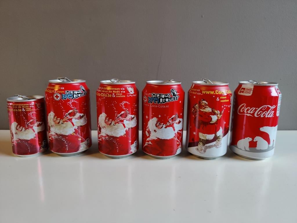 Coca cola blikken christmas, Ophalen of Verzenden, Gebruikt