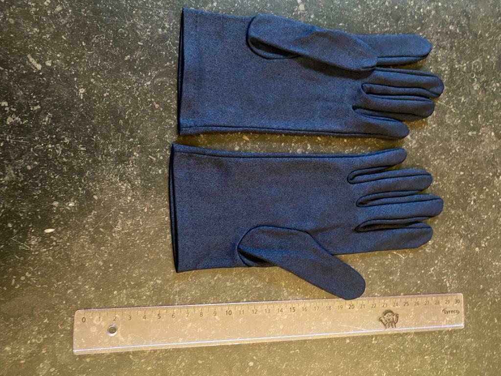 vintage - blauwe handschoenen, Vintage, Ophalen of Verzenden, Gedragen, Handschoenen