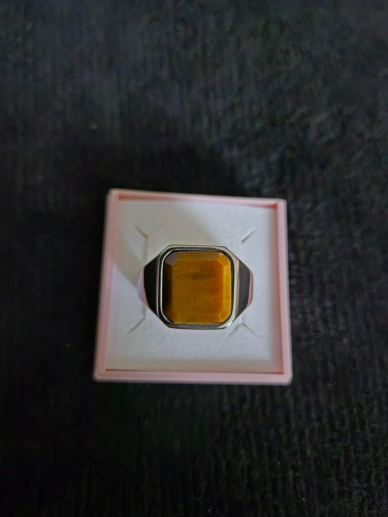 Nieuwe ring in stainless steel maat 65, IJzer of Staal, Heer, Nieuw, Ophalen of Verzenden