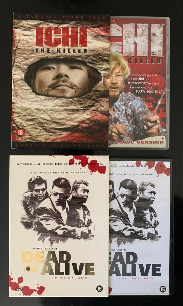 MIIKE TAKASHI pakket - DEAD ALIVE (3disc)/ ICHI The Killer, Ophalen of Verzenden, Zo goed als nieuw