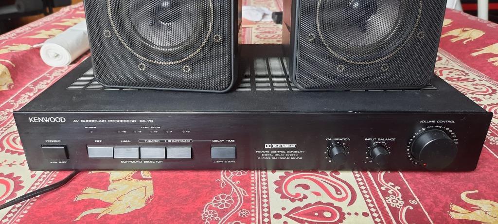 Ampli Surround Kenwood complet avec les 2 HP Kenwood, TV, Hi-fi & Vidéo, Autres marques, Moins de 60 watts, Comme neuf, Enlèvement