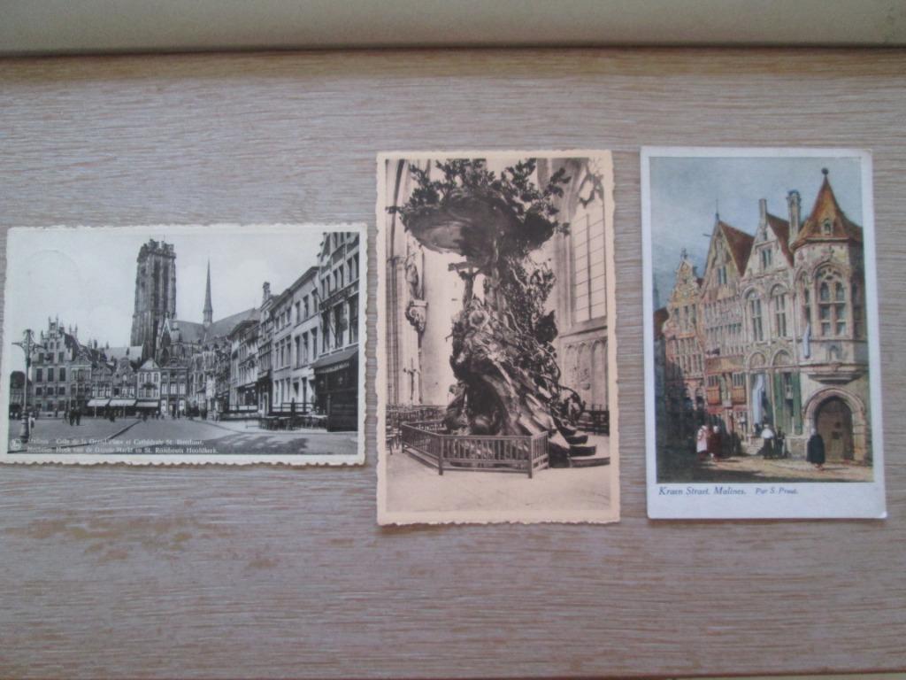 3 oude postkaarten van Mechelen, Envoi