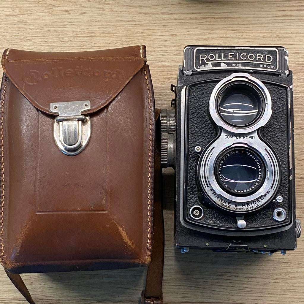 Rolleicord III, Zeiss Triotar 75mm f3.5, middelgroot formaat, Ophalen of Verzenden, Gebruikt, Spiegelreflex, Overige Merken