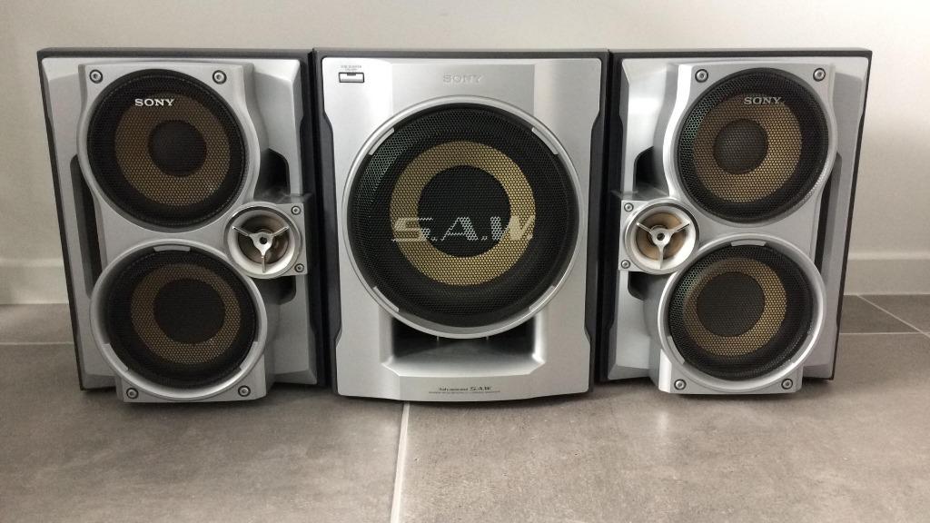 SONY SS-RG440 speakers en SS-WG990 subwoofer, TV, Hi-fi & Vidéo, Enceintes, Enlèvement ou Envoi, Utilisé, Autres types, Sony