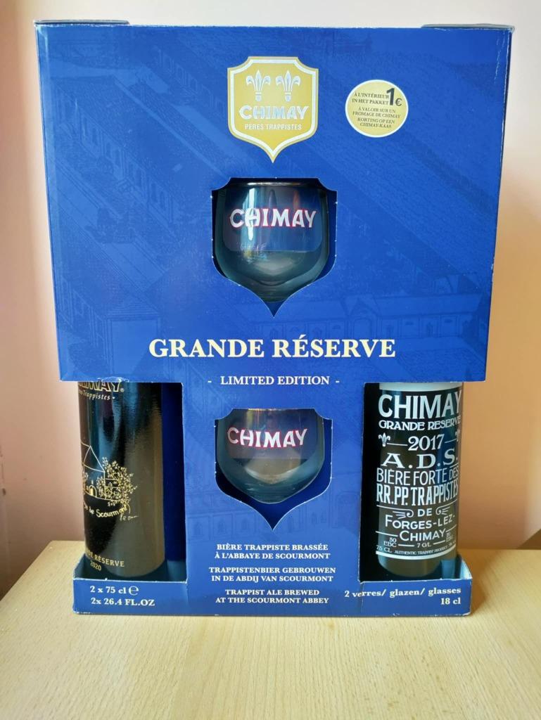 Trappistenbier Chimay Grande Réserve Sérigraphie 2017&2020, Verzamelen, Verzenden, Zo goed als nieuw, Flesje(s), Overige merken