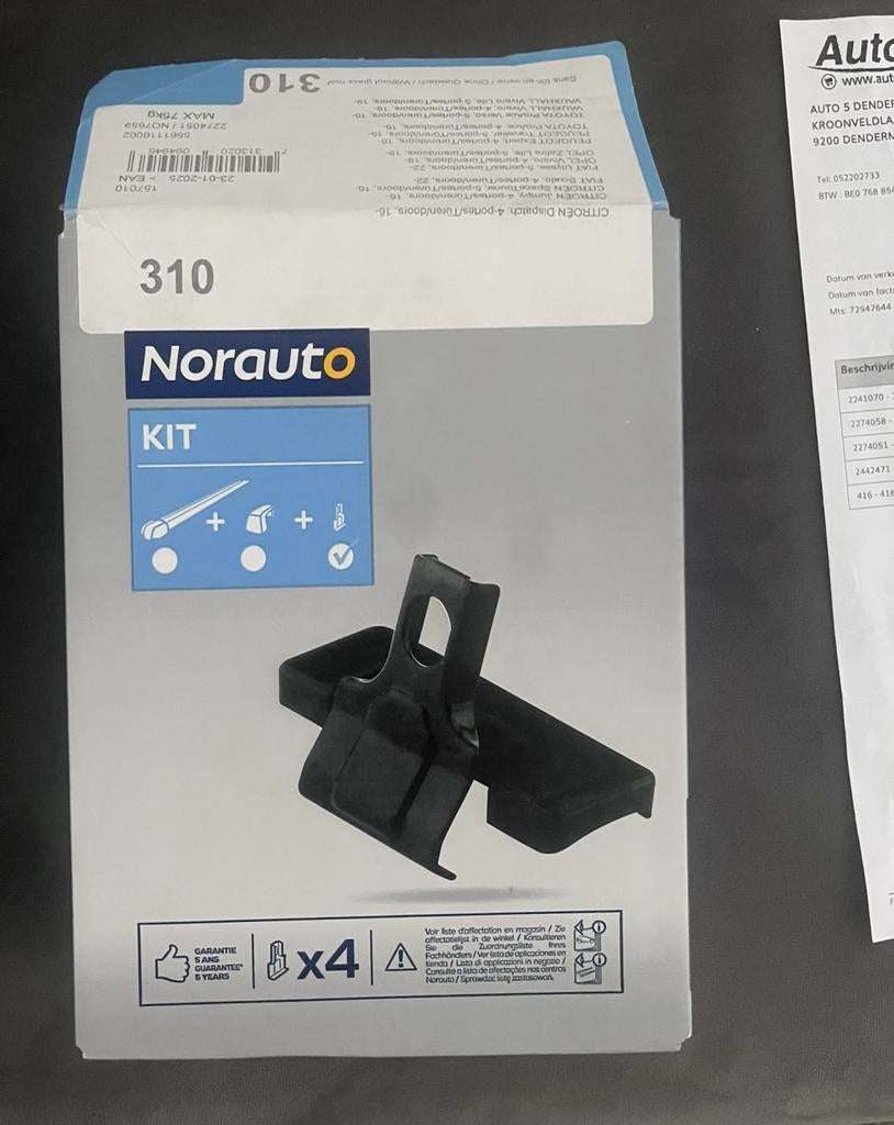 Auto dakdragers Norauto, Enlèvement, Comme neuf