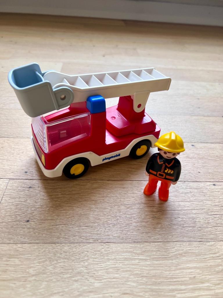 Playmobil 123 brandweerwagen, Kinderen en Baby's, Speelgoed | Playmobil, Ophalen, Zo goed als nieuw, Complete set