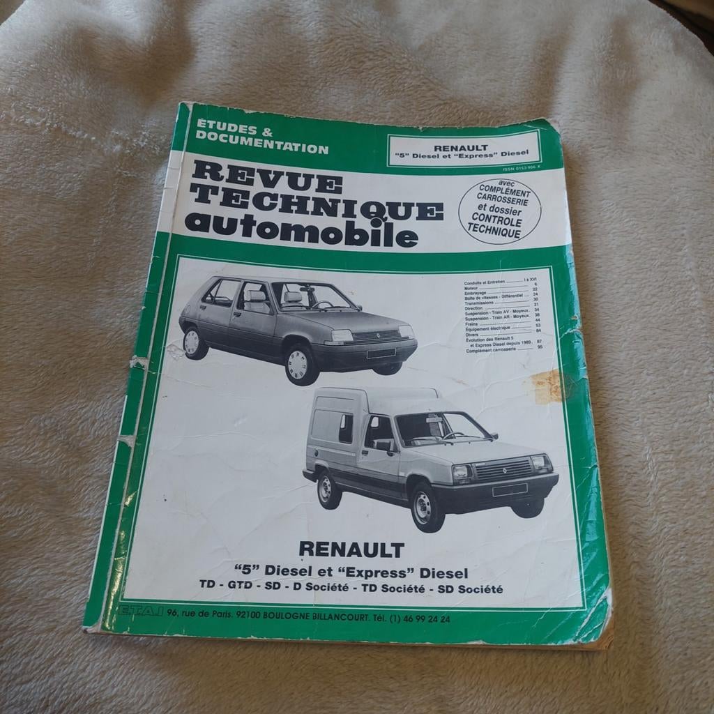 Renault 5 et Express  diésel - RTA N480 et 531, Enlèvement ou Envoi