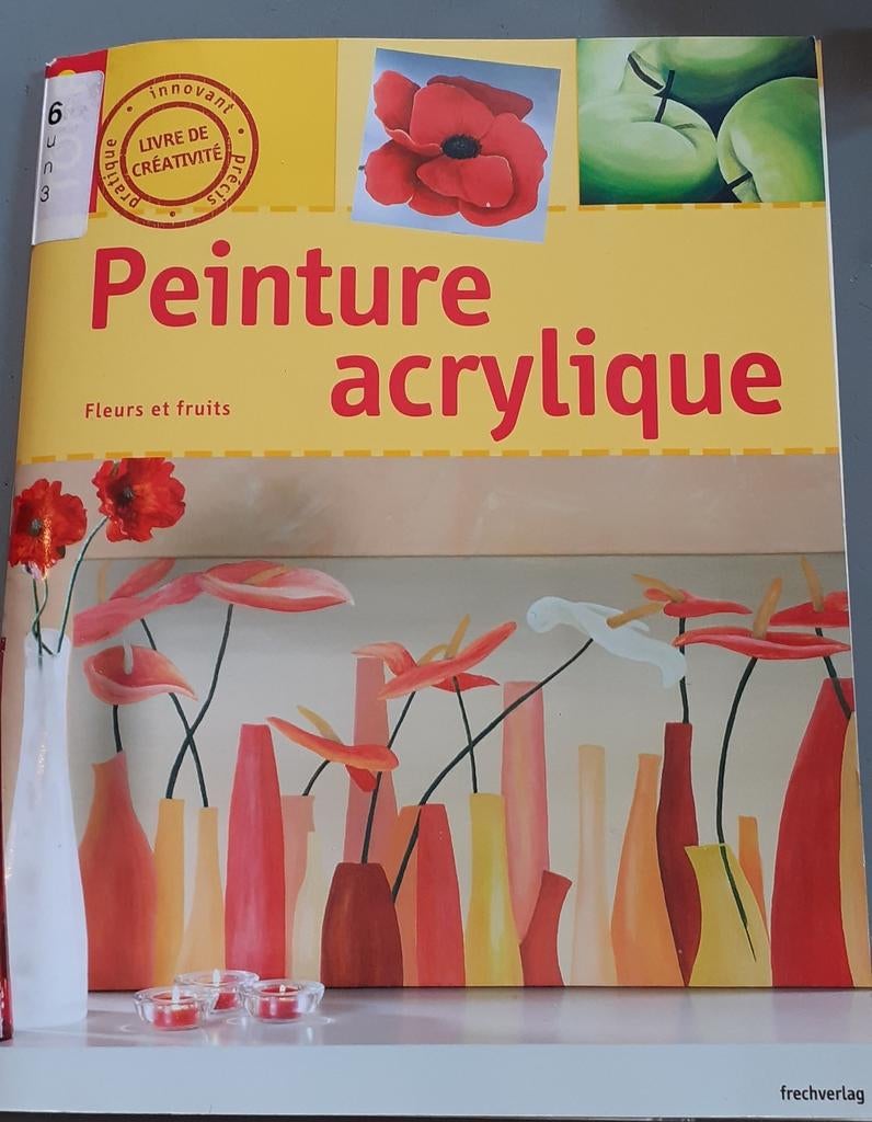 Livre sur peinture acrylique fleur et fruits, Livres, Loisirs & Temps libre, Comme neuf, Enlèvement ou Envoi