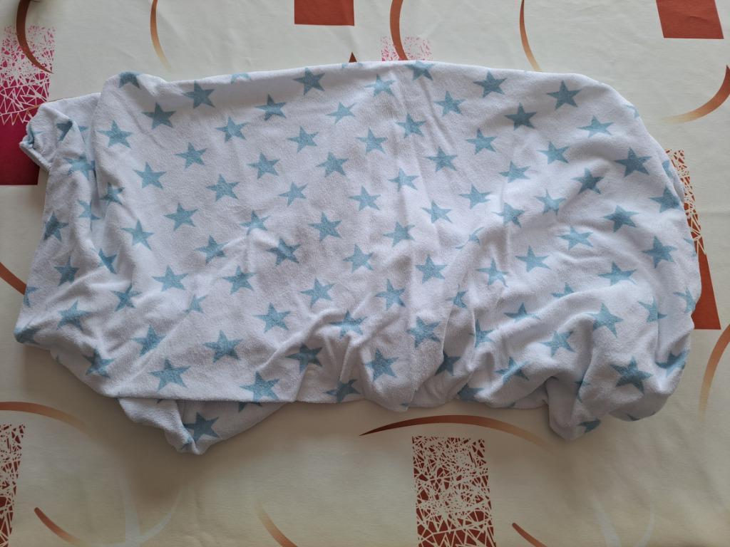 Drap absorbant avec avec des étoiles bleues, Gebruikt, Jongetje of Meisje, Wit, Overige typen