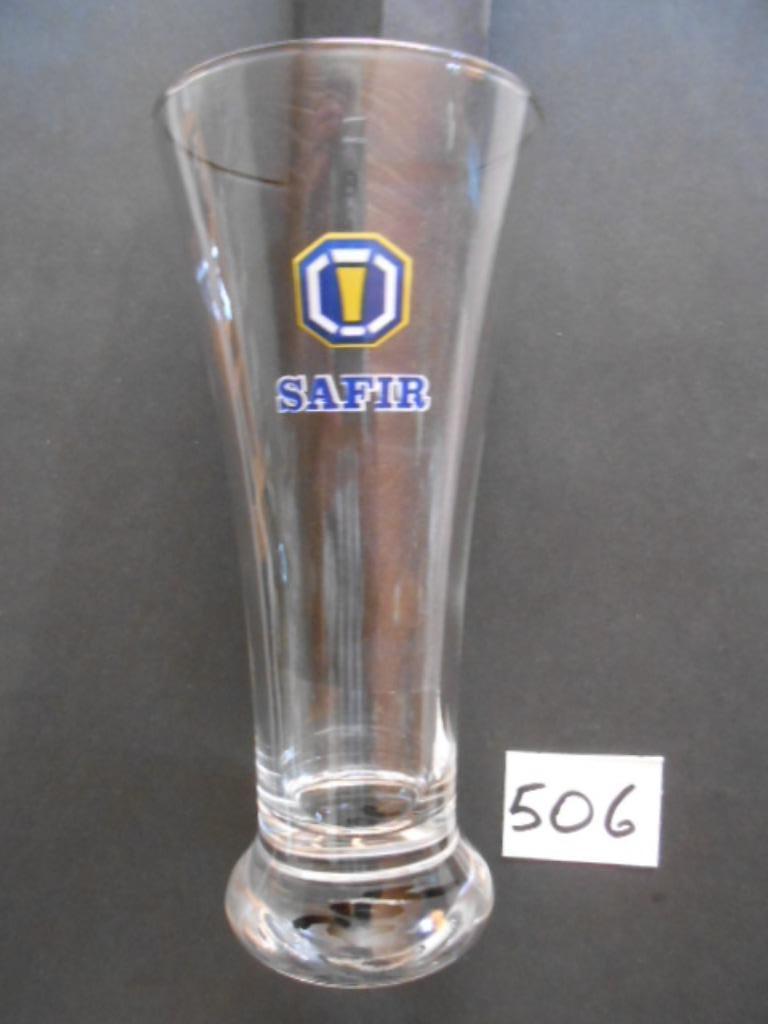 Safir glas H 170mm Ø77mm Ø voet 60mm fluitglas, Ophalen of Verzenden, Gebruikt, Bierglas