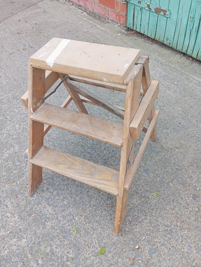 houten trapje 3 treden, Ophalen, Hout