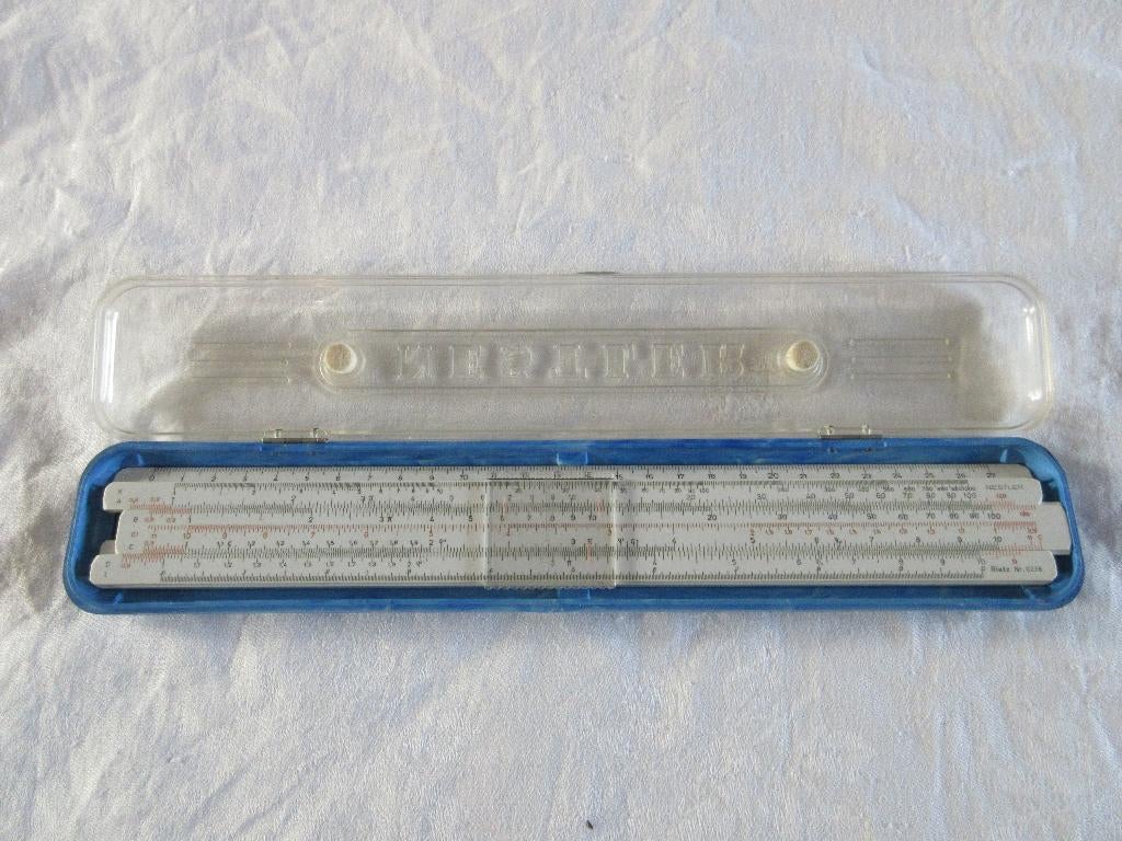 Oude rekenlat NESTLER rekenliniaal vintage Rietz nr. 0238, Ophalen