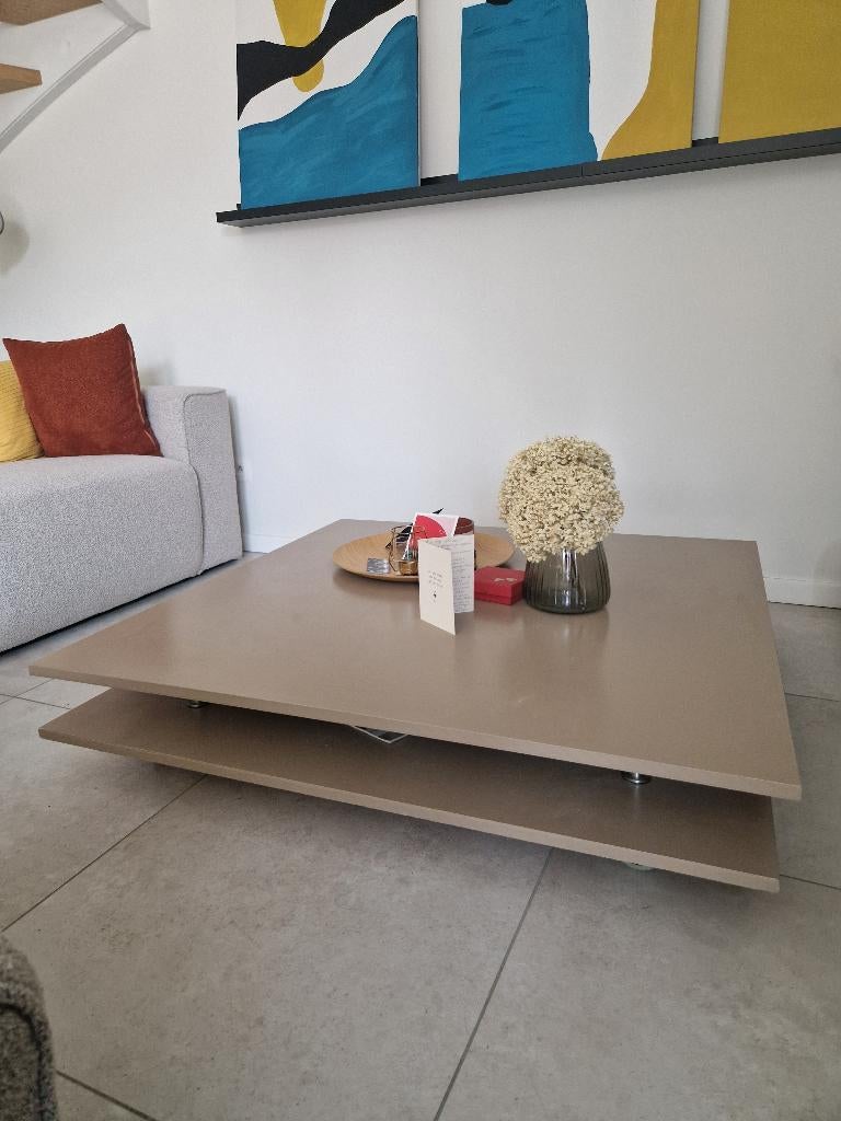 Salontafel modern, Huis en Inrichting, Tafels | Salontafels, Ophalen, Gebruikt, 50 tot 75 cm, Vierkant