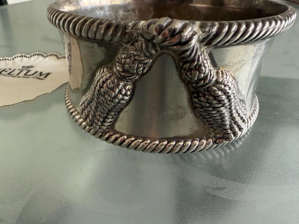 Ongebruikt verzilverd boterschaaltje met binnenglas en mesje, Overige materialen, Verzilverd, Nieuw, Ophalen of Verzenden