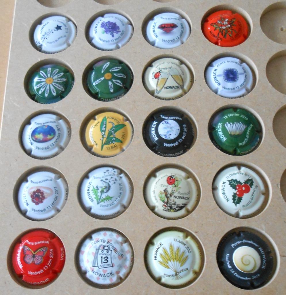 20 champagne capsules Nowack - Porte-bonheur - 9 euro stuk, Ophalen of Verzenden