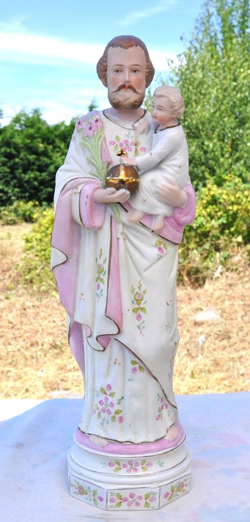 saint joseph a l'enfant en biscuit ng132 (rose), Enlèvement ou Envoi